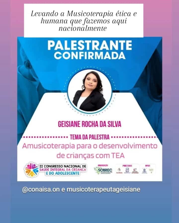 Geisiane Rocha da Silva, palestrante confirmada no II Congresso Nacional de Saúde Integral da Criança e do Adolescente